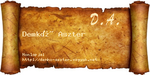 Demkó Aszter névjegykártya